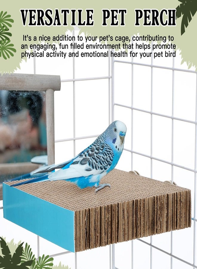 Skyygemm 3 Pcs Bird Chew Toys Parrot Perch Cardboard Platform for Cage Bird Paw Grinding Stand Parrot Cage Playground Exercise Toys for Macaws Small Parakeets Budgies Conure Cockatiel(Large) - Image 4